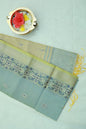 KS27 - Pastel blue and yellow silk cotton saree