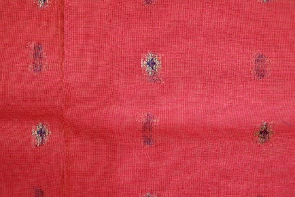 KS25 - Amaranth red and pastel yellow silk cotton saree