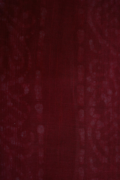 KS22 - Maroon Shibori Handcrafted Cotton Saree