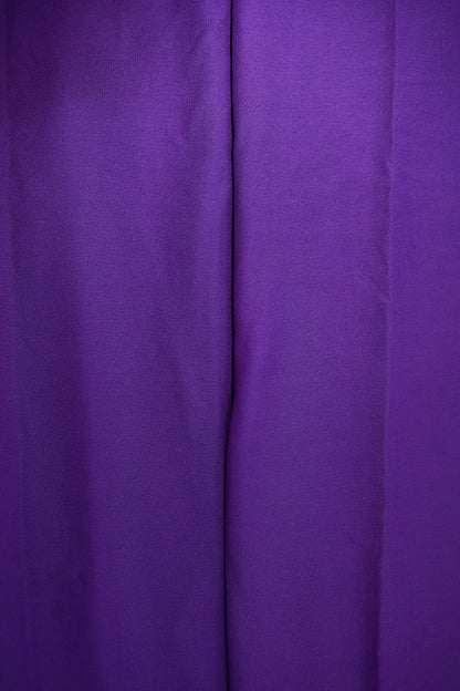 KS101  Purple Banarasi Saree with Silver Zari Border