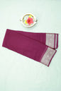 KS100  Magenta Banarasi Saree with Silver Zari Border