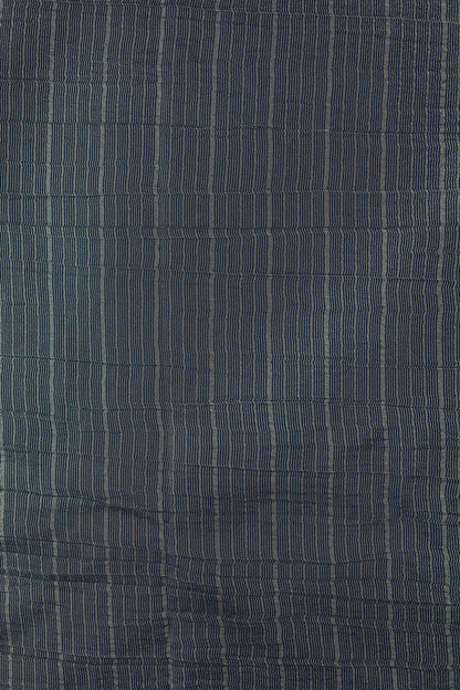 KS103 - Midnight Blue Semi-Crepe Zari Saree