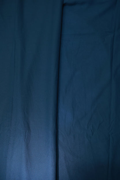 KS103 - Midnight Blue Semi-Crepe Zari Saree