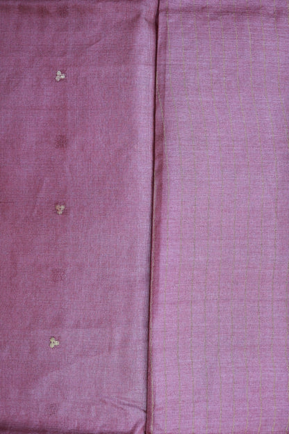 KS109 - Lavender shade with golden border Tussar Saree