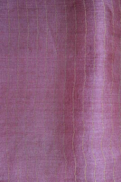KS109 - Lavender shade with golden border Tussar Saree