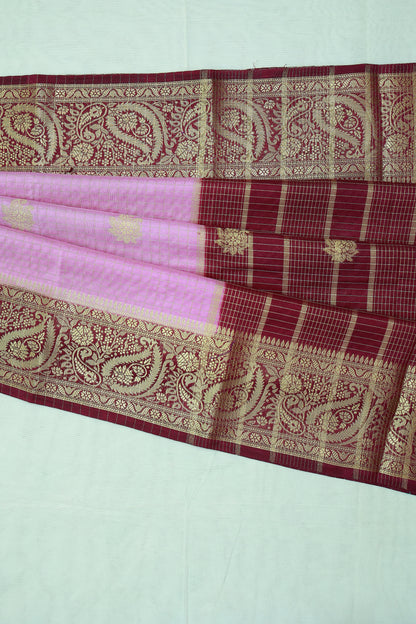 KS105 - Rose Wine Mysore Silk Saree