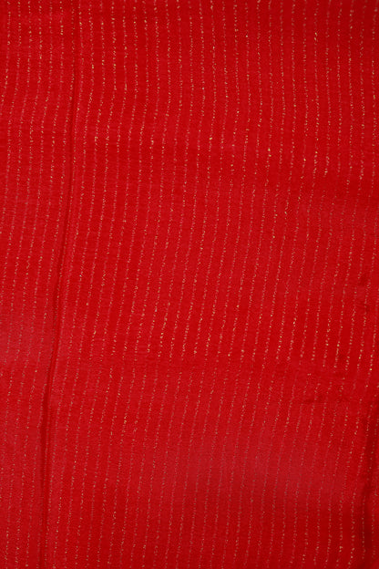 KS20    Red Banarasi Saree with Silver Zari Border