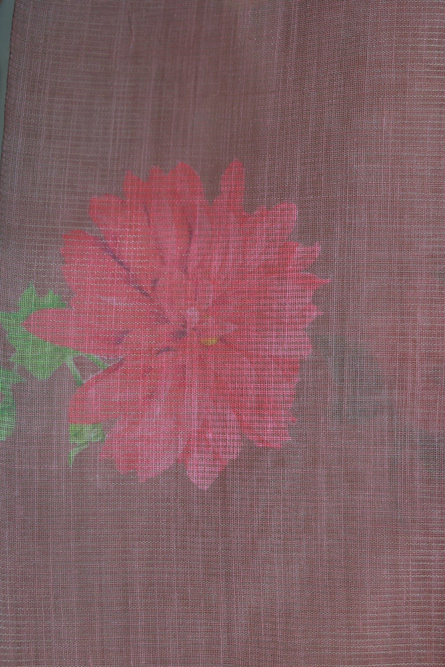 KS15 -Elegant Handwoven Linen Saree
