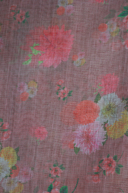 KS15 -Elegant Handwoven Linen Saree