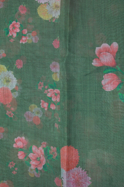 KS12 -Elegant Handwoven Linen Saree
