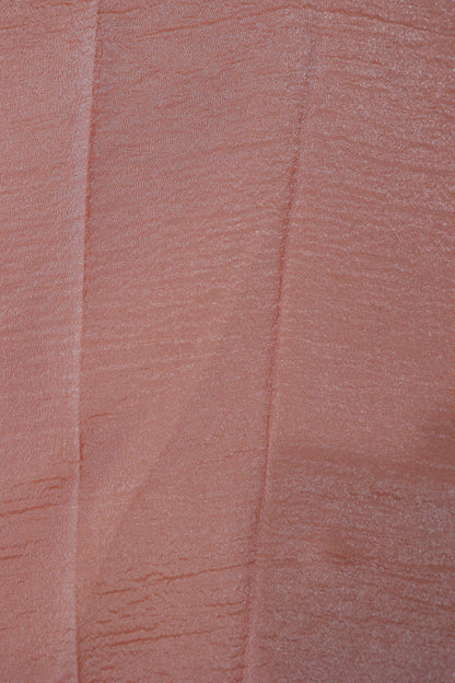 KS10 - Peach color semi organza Saree
