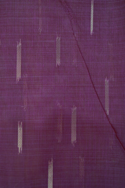 KS04 - Soft off White & Lavender silk blended cotton saree