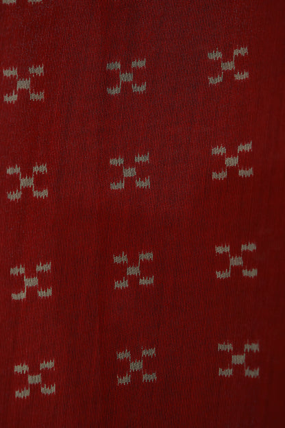 KS02 - Black and Maroon silk blended cotton saree