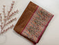 KS332- Golden brown silk blend saree