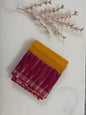 KS335 - Mustard yellow kota doria saree