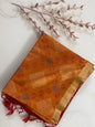 KS256- Mustard gold semi tussar saree