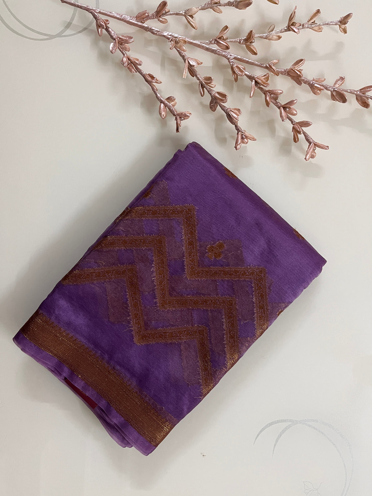 KS304- Elegant silk blended purple saree