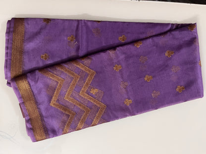 KS304- Elegant silk blended purple saree