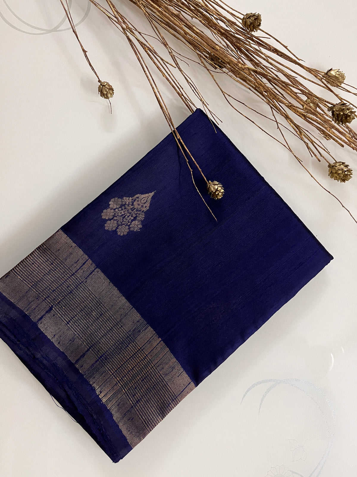 KS219 - Navy Blue silk saree