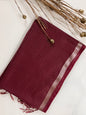KS179 - Beautiful maroon checked saree