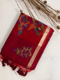 KS324 - Deep magenta silk blended saree