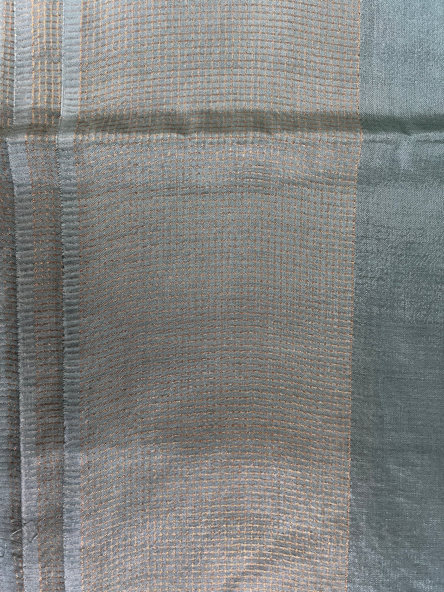 KS284 - Sea green linen tissue saree
