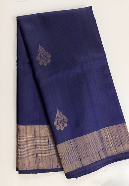KS219 - Navy Blue silk saree
