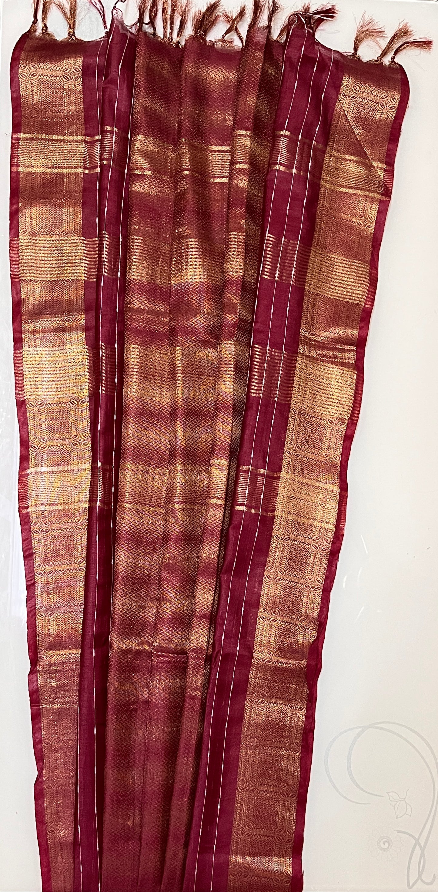 CAS183 - Maroon silk blended saree