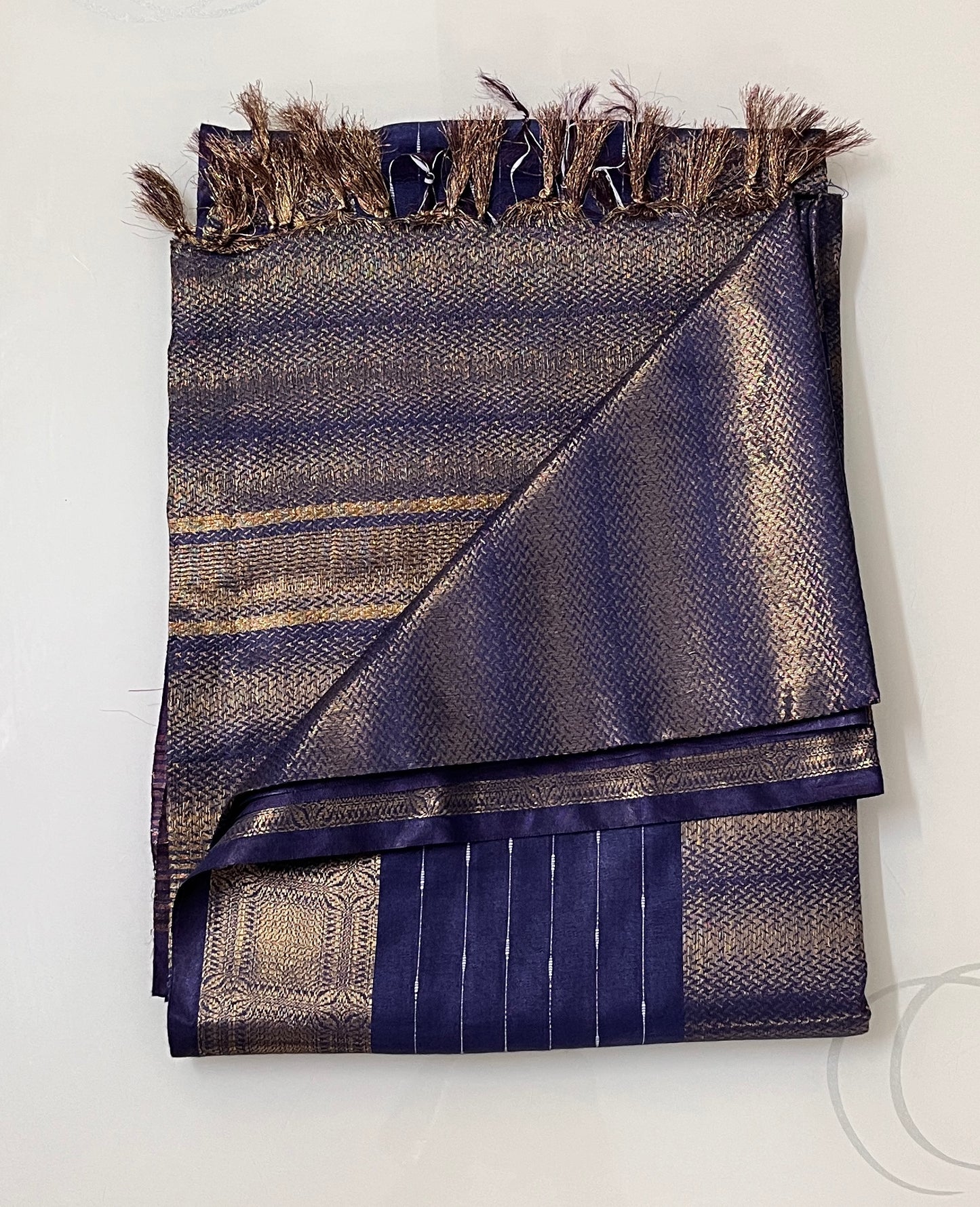 CAS184 - Navy Blue silk blended saree