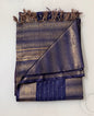 CAS184 - Navy Blue silk blended saree