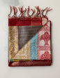 CAS205 - Brownish-grey shade South Indian silk blended saree