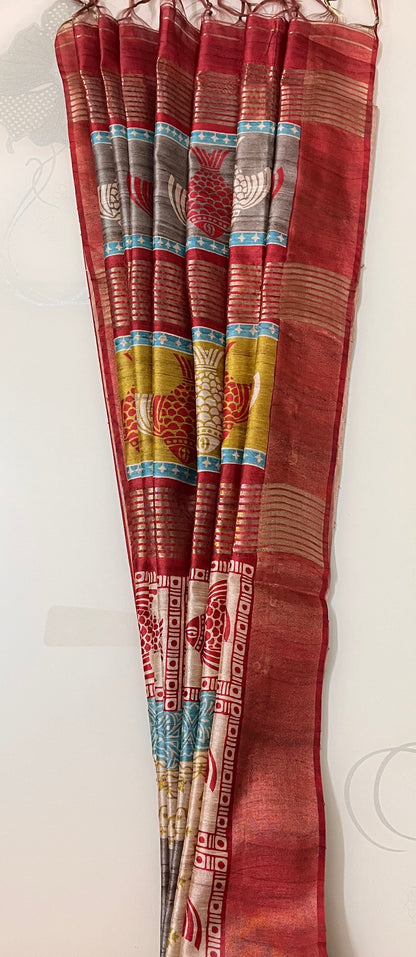 CAS205 - Brownish-grey shade South Indian silk blended saree
