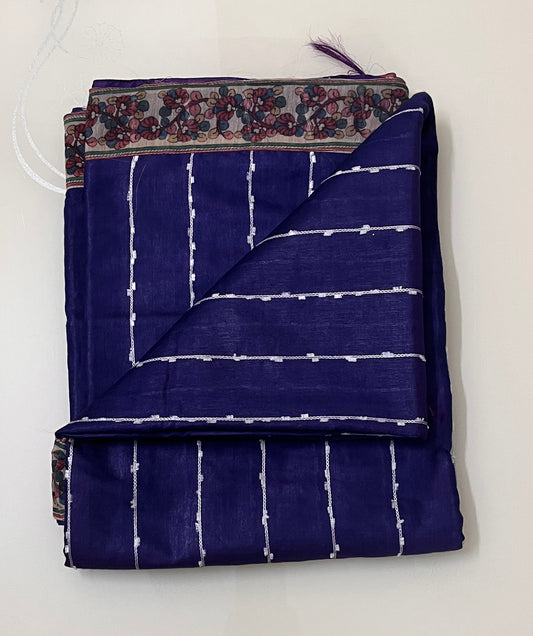 CAS194 - Royal blue art silk saree