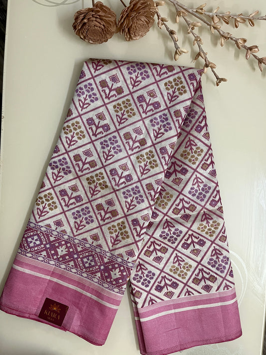 KS 170 - Soft Pink casual designed saree