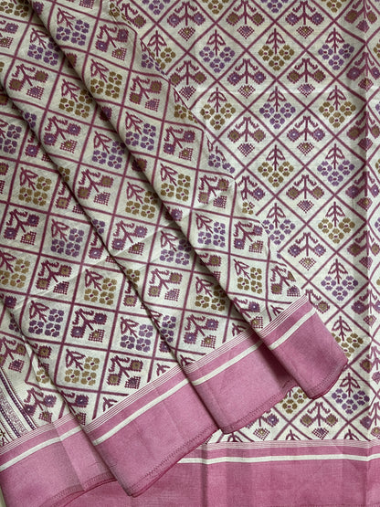 KS 170 - Soft Pink casual designed saree