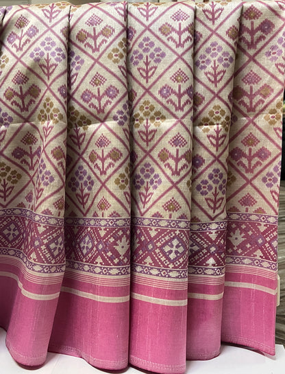 KS 170 - Soft Pink casual designed saree